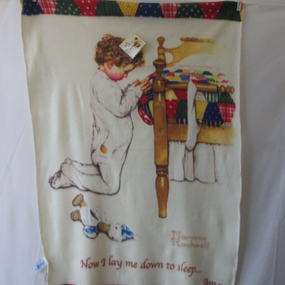 NWT Boys Town Children`s Fleece Blanket WHITE